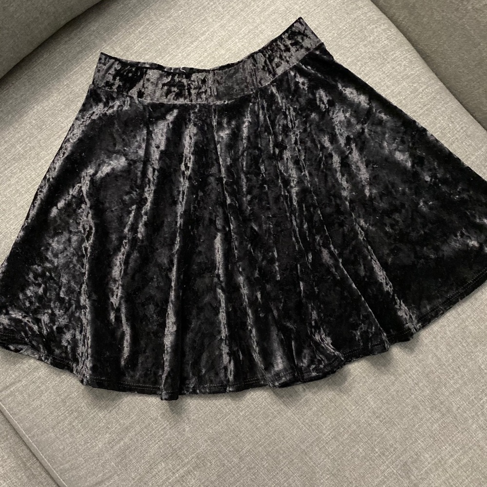 Velvet skater skirt.